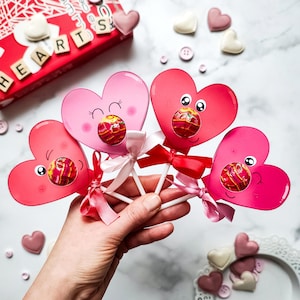 Heart Lollipop,instant download,Valentine&#39;s Day lollipop holder,PDF Digital party sucker holder,printable party lolly,Valentine lollypop