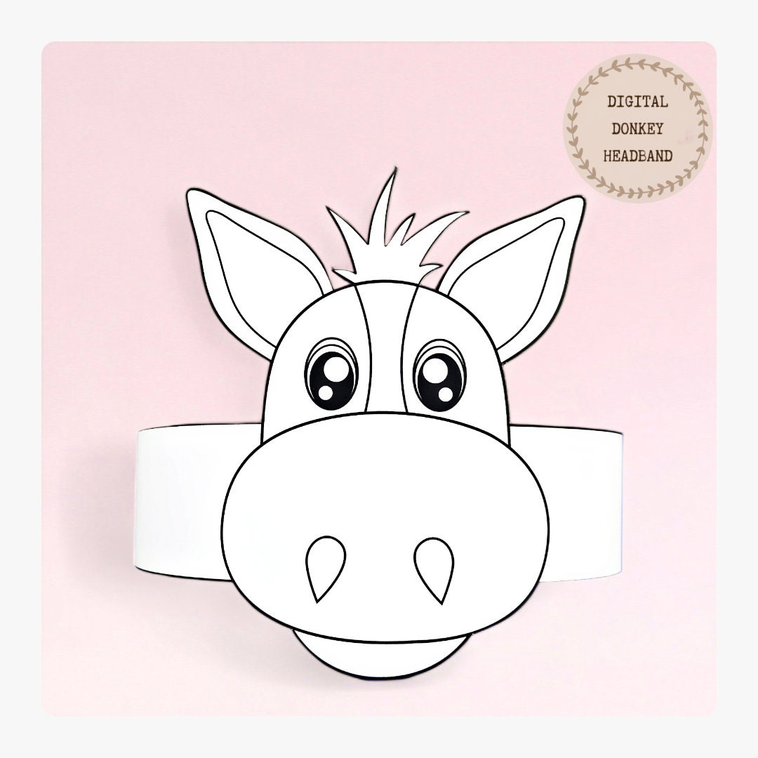 Printable donkey crown - Etsy México printable-donkey-crown-etsy-m-xico