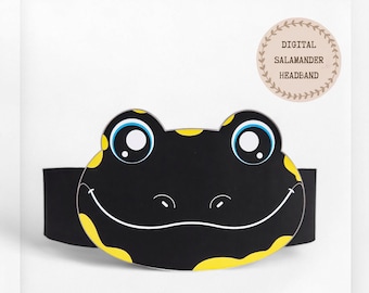 Salamander paper crown, Animal paper hat for kids, instant download paper crown Animals, Digital party headband, printable mask, PDF hat