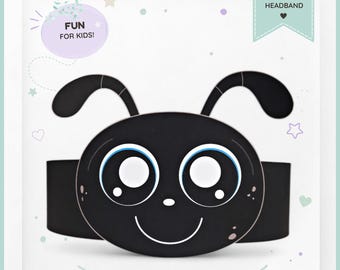 Ant paper crown, Animal paper hat for kids, instant download paper crown Animals, Digital party headband, printable party mask, PDF bug hat