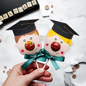 Graduate Boy Lollipop, instant download lollipop holder,PDF file, Digital party sucker holder, printable party lolly, Graduate lollypop