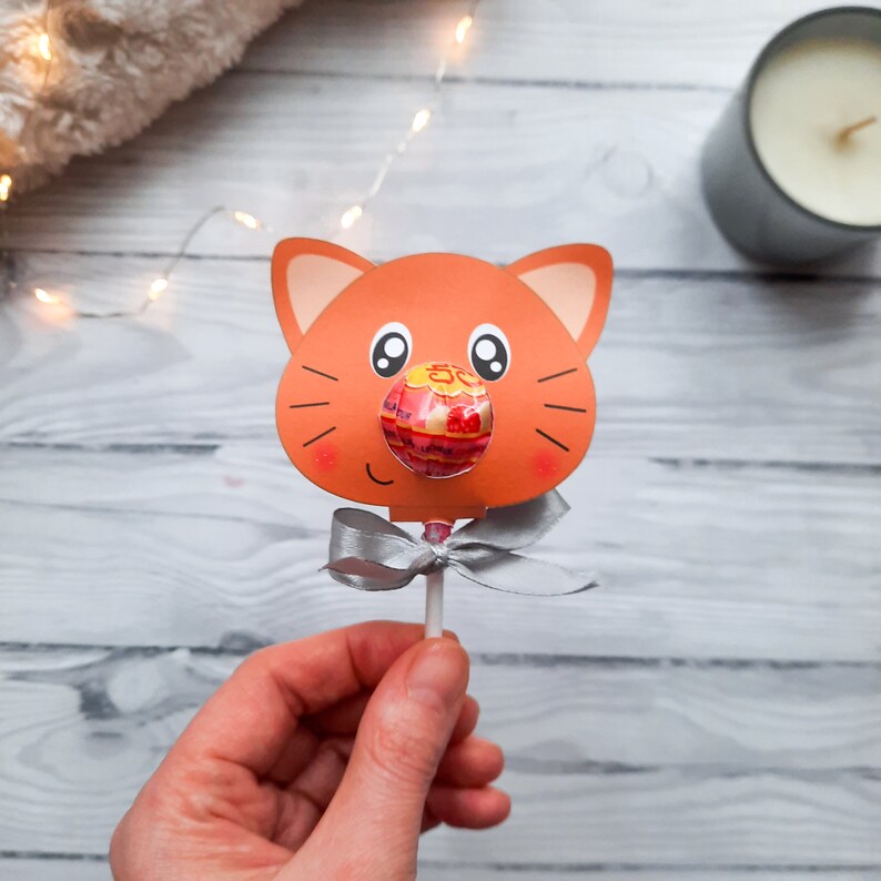 Cat Lollipop Instant Download Lollipop Holderpdf File Etsy
