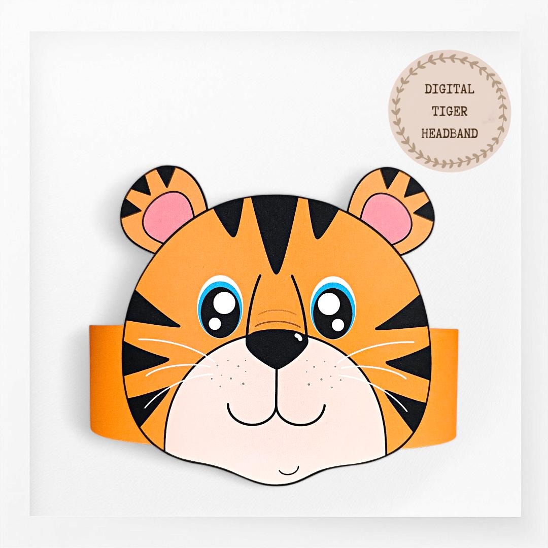 ? Amazing Jumbo Oversized Plushy Stuffed Cartoon Tiger Headband Headdress ? Deals Plush Head Tiger Life-Like Animatronic Feature  main image 2