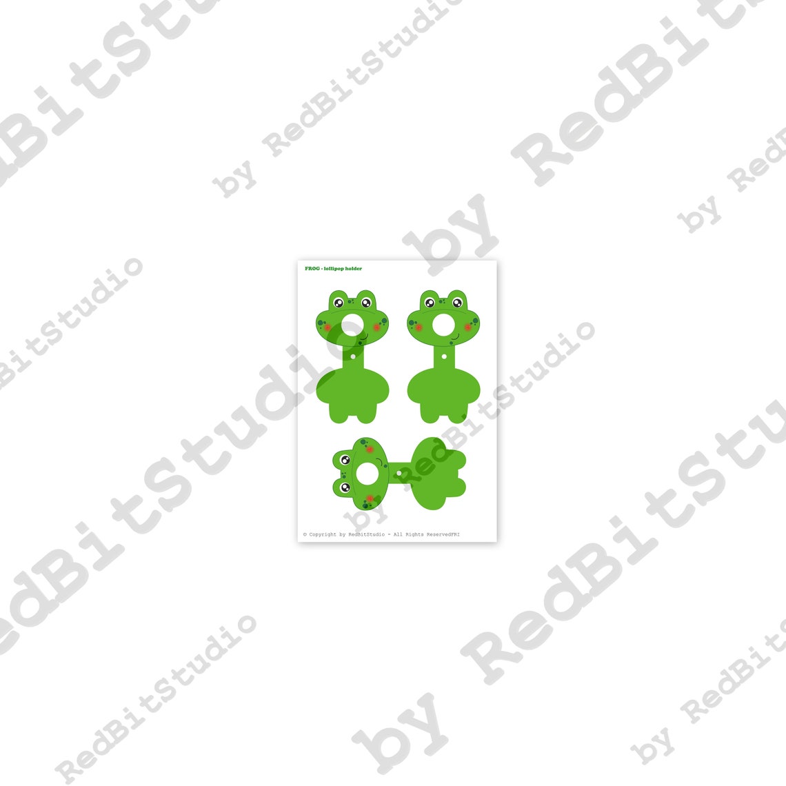 Frog Lollipop Instant Download Lollipop Holderpdf File - Etsy