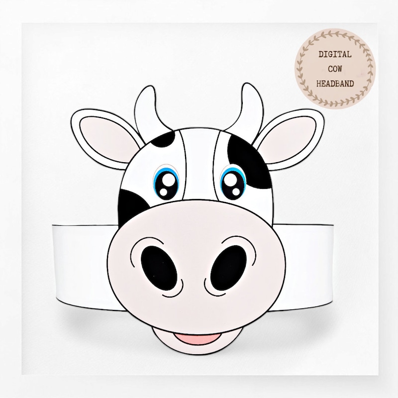 Cow Headband Printable Etsy