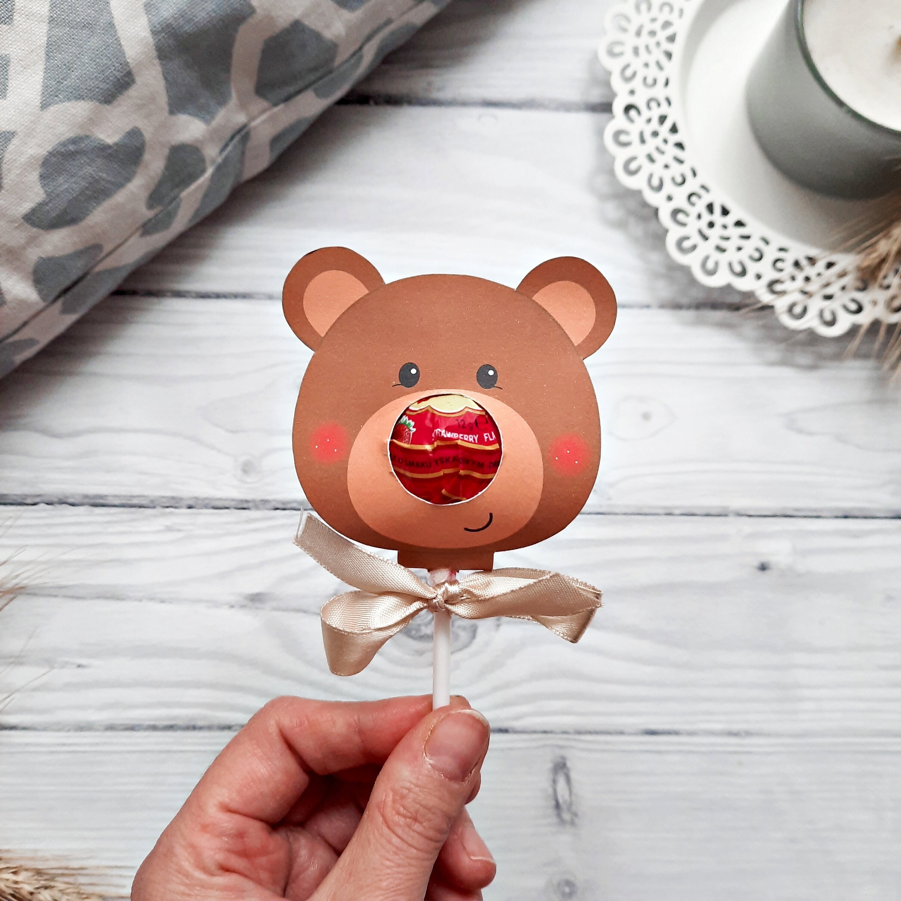 Bear Lollipop, Instant Download Lollipop Holder,pdf File, Digital Party ...