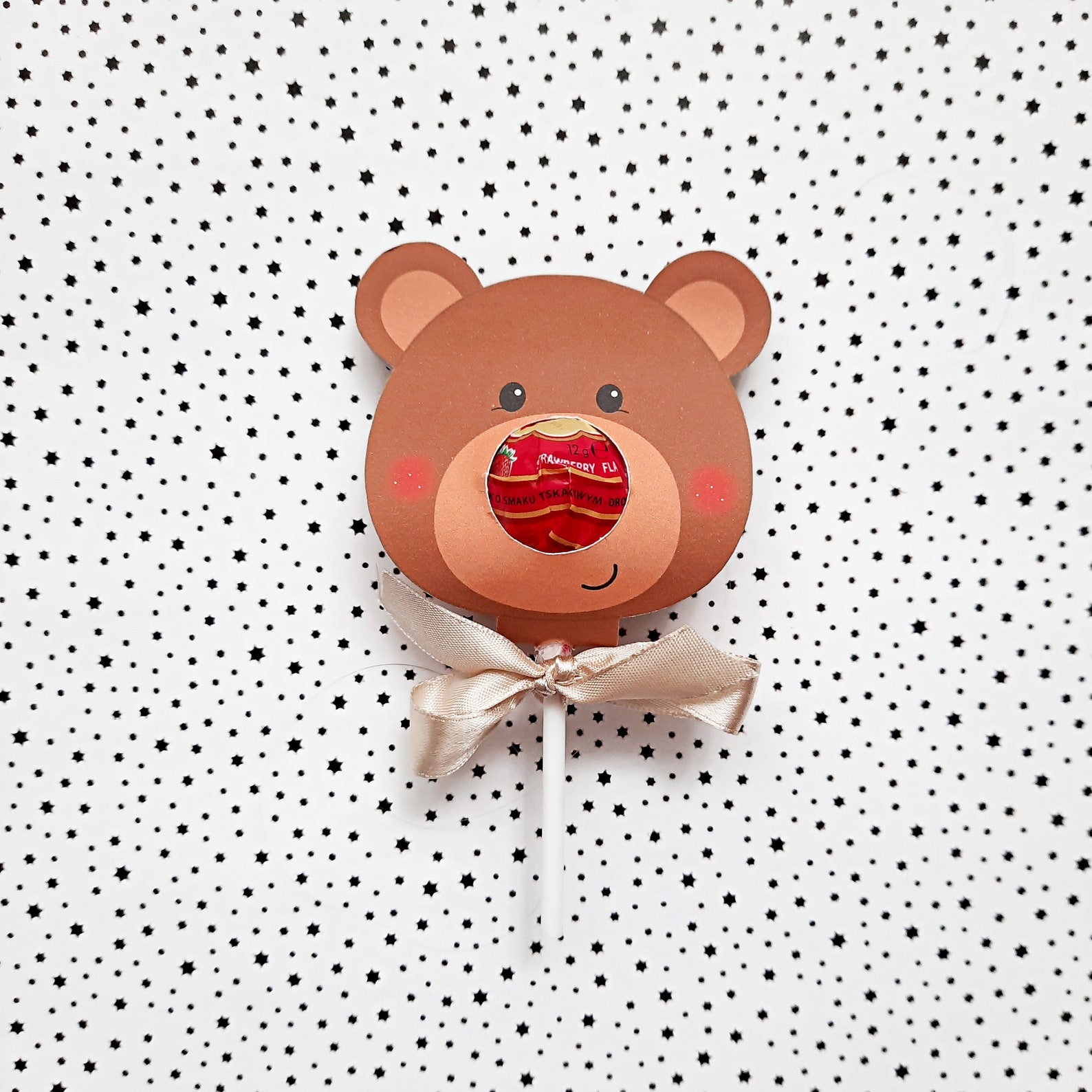 Bear Lollipop, Instant Download Lollipop Holder,pdf File, Digital Party ...