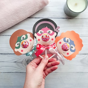 Super Mom Lollipop, instant download lollipop holder,PDF file, Digital party sucker holder, printable party lolly,  Mother&#39;s Day party lolly