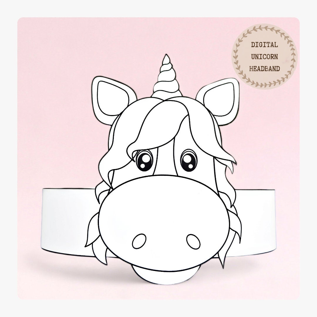 unicorn-paper-coloring-crown-animal-paper-hat-for-kids-instant-download-paper-crown-animals-digital-party-headband-printable-party-mask-etsy