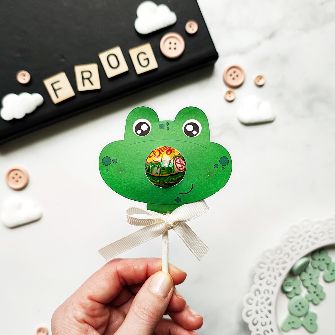 Frog Lollipop, Instant Download Lollipop Holder,pdf File, Digital Party ...