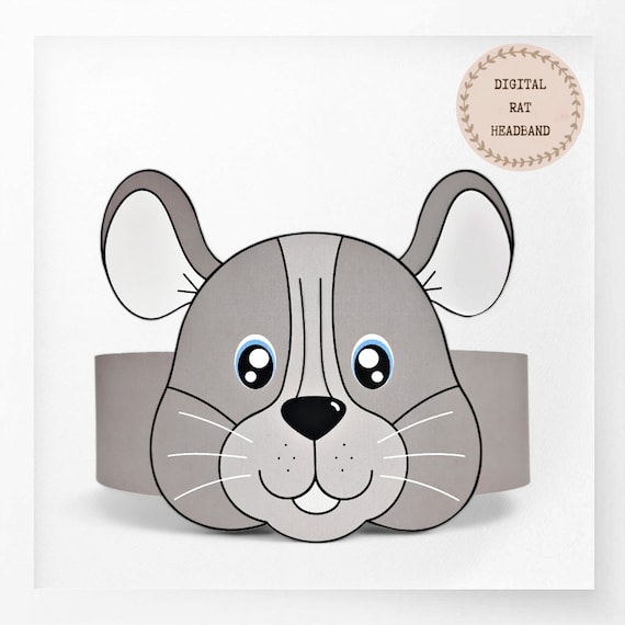 Rat Mask On Headband With Sound Unisex Rat Mask On Headband With Sound Unisex