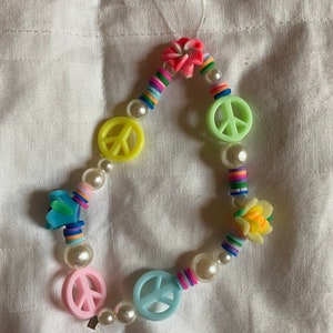 Peace Out Beaded iPhone Strap