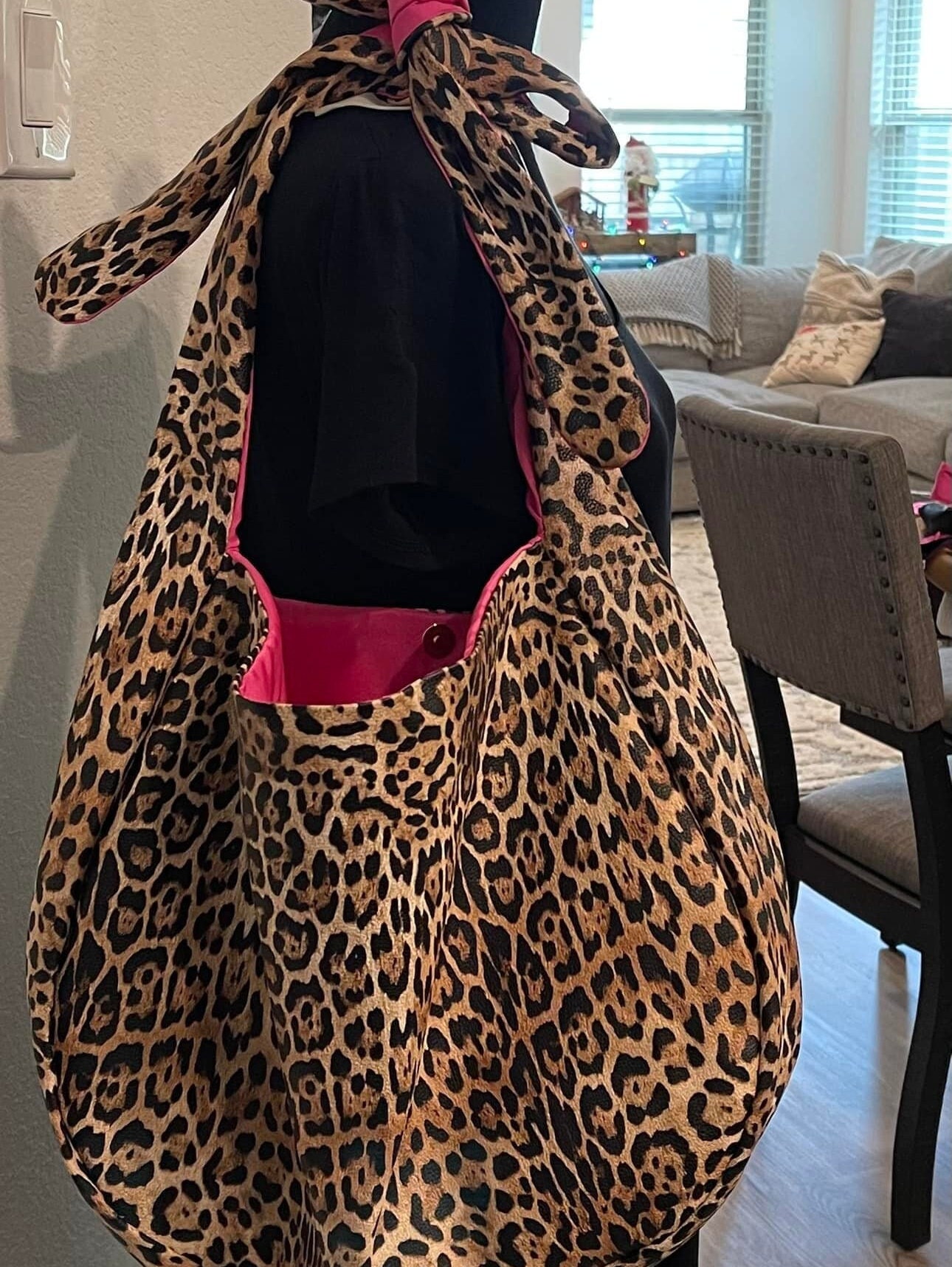 Heesch Tote Bag Leopard Hobo Bag Cheetah Print Hippie Bag Fabric Shopping  Bag Cloth Purse for Women