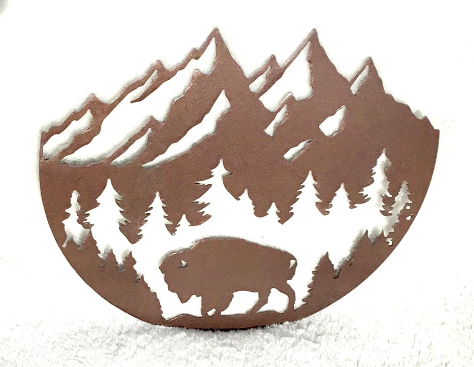 Buffalo Metal Wall Art Bison Roaming Metal Sign Roaming Etsy