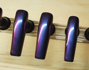 Iridescent Purple Mirror Chrome Press-On Nails | Metallic Nails | Press On Nails | Chrome Nails | Purple Nails | False Nails | Mirror Nails