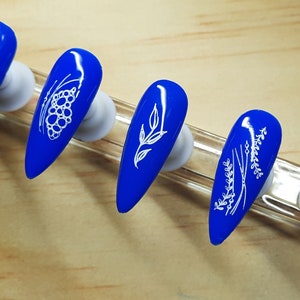 Royal Blue Press-On Nails | Blue Nails | Nail Art | Press On Nails | Nails with Designs | Custom Nails  | False Nails