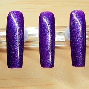 CLEARANCE! Purple Glitter Press-On Nails | Glitter Nails | Press On Nails | Nails | Purple Nails | False Nails | Custom Nails | Purple |