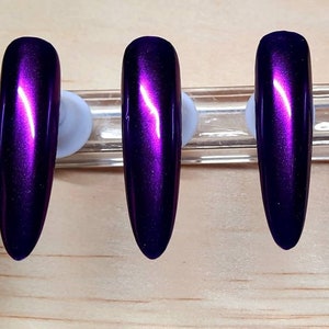 Purple Mirror Chrome Press-On Nails | Metallic Nails | Purple Chrome | Chrome Nails | Purple Nails | False Nails | Mirror Nails | Press Ons