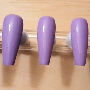 CLEARANCE! Light Purple Press-On Nails | Press-On Nails | Custom Nails | Pastel Nails | Nails | Lilac Nails | Solid Nails | False Nails |