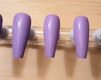 CLEARANCE! Light Purple Press-On Nails | Press-On Nails | Custom Nails | Pastel Nails | Nails | Lilac Nails | Solid Nails | False Nails |