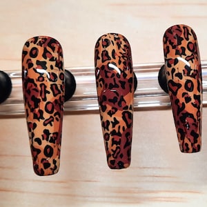Leopard Print Press-On Nails | Brown Nails | Animal Print | Press-On Nails | False Nails | Nail Sale | Nails | Leopard | Cheetah | Nails