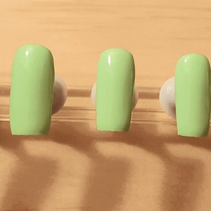 CLEARANCE! Light Green Press-On Nails | Custom Nails | Nail Set | Green Nails | Nails | False Nails | Nail Sale | Pastel Nails | Solid Nails