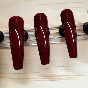Burgundy Nails | Press-On Nails | Wine Nails | Custom Nails | Nail Sets | Dark Nails | False Nails | Solid Nails |