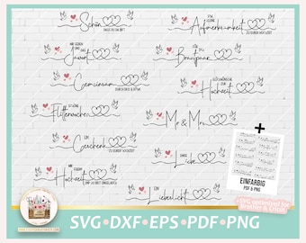 Plotterdatei Hochzeit deutsche Schriftzüge SVG, Hochzeit Sprüche, Hochzeit Bundle, Hochzeit Kerze, Hochzeit gewerblich, Digistamp Hochzeit