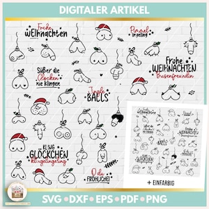 Plotterdatei Weihnachten Lustig SVG, Plotterdatei Busenfreundin SVG, Laserdatei Weihnachten lustig, Weihnachten Sprüche lustig SVG