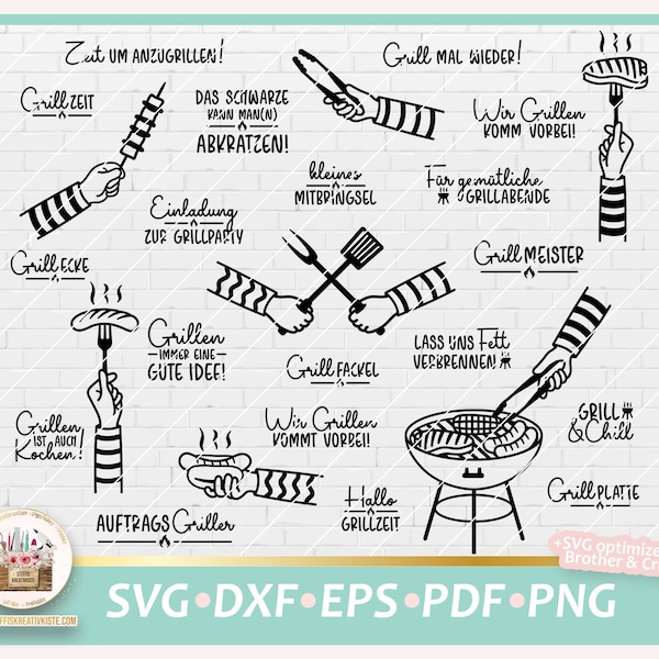 Plotterdatei Grillen SVG, Grillen Sprüche, Grillen Laserdatei, Grillen Hände, Grill Plotterdatei, DXF Grillen, Hände SVG, gewerblich