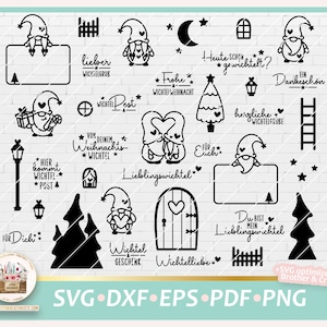 Plotterdatei Weihnachten Wichtel SVG, Plotterdatei Weihnachtswichtel, Weihnachten Sprüche, Laserdatei Wichtel, SVG Wichtel Tür, gewerblich