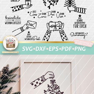 Plotterdatei Weihnachten SVG, Weihnachten Sprüche, Weihnachten Laserdatei, Weihnachten Hände, Weihnachten Bundle, DXF Weihnachten, Hände SVG image 9