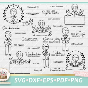 Plotterdatei Kommunion SVG, Plotterdatei Konfirmation, Firmung SVG, Sprüche gewerblich, Laserdatei Kommunion, Laser Cut Konfirmation, Jungen