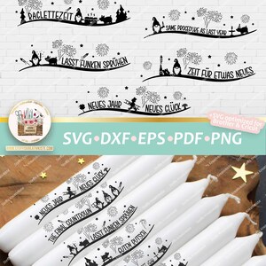 Plotterdatei Silvester deutsche Schriftzüge und Sprüche SVG, Digistamp Silvester Schriftzüge PNG, Silvester Kerzen Tattoo PNG, Silvester Dxf Bild 10