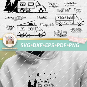 Plotterdatei Camping Bus SVG, Plotterdatei Camper, SVG Camper, DXF Camping, Camping Sprüche, Camping gewerblich, Plotterdatei Campingbus Bild 9