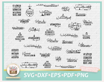 Plotterdatei Weihnachten Sprüche deutsch Etiketten SVG, Plotterdatei Weihnachten Schriftzüge, Bundle Weihnachten Sprüche, Anhänger Sprüche