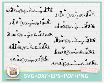 Plotterdatei Ostern deutsche Schriftzüge und Sprüche SVG, Digistamp Ostern Schriftzüge PNG, Ostern Wörter, Ostern Kerze, Ostern kommerziell