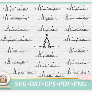 Cut File Christmas German Lettering SVG, Clipart Christmas German Saying, Printable Christmas Lettering German, SVG German Christmas Saying