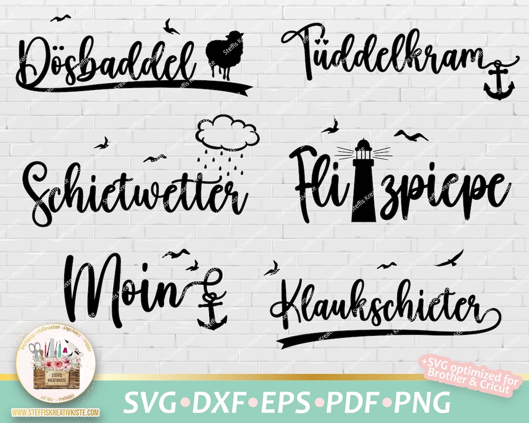 Bundle Plotterdatei norddeutsch Wörter Svg Plattdeutsch - Etsy.de