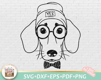 Svg Hipster Dackel , Plotterdatei Dackel Hipster, Hipster Tier, Svg Dackel Hund, Digistamp Hipster, Svg Tier Hipster, Hipster kommerziell