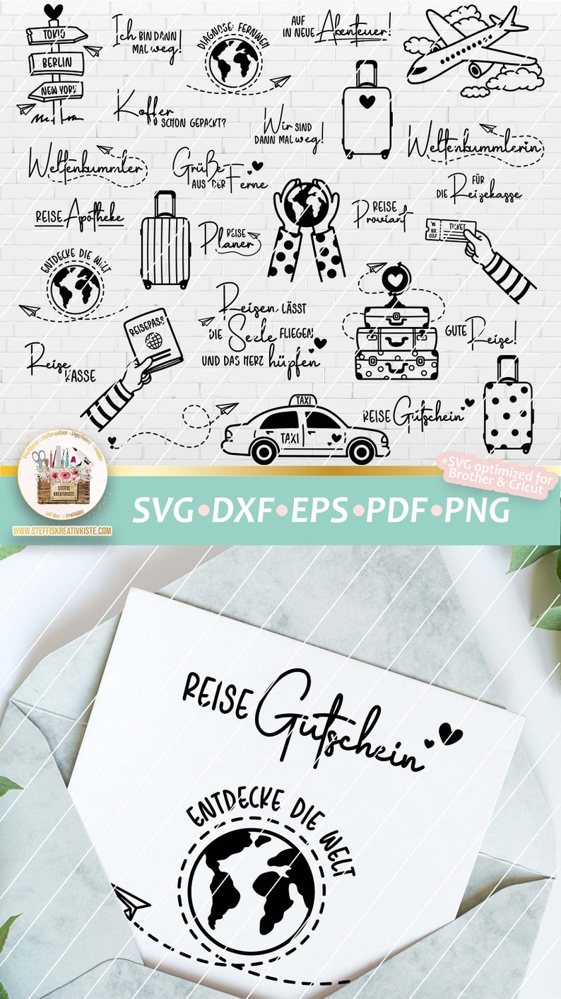 Plotterdatei Reisen Bundle SVG, Reisen Sprüche, Weltenbummler, Digistamp Reisen, Plotterdatei Urlaub, Digistamp Reisen, SVG Urlaub Bild 9