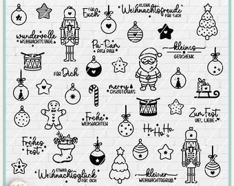Christmas SVG Bundle, Nutcracker and Santa Claus SVG, German Christmas Sayings, Christmas Laser Cut File