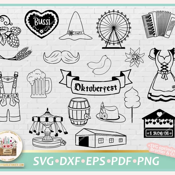 Bundle Bavaria Oktoberfest German SVG, Cut File Oktoberfest, SVG Oktoberfest commercial, Stamps Oktoberfest, Clipart Oktoberfest PNG