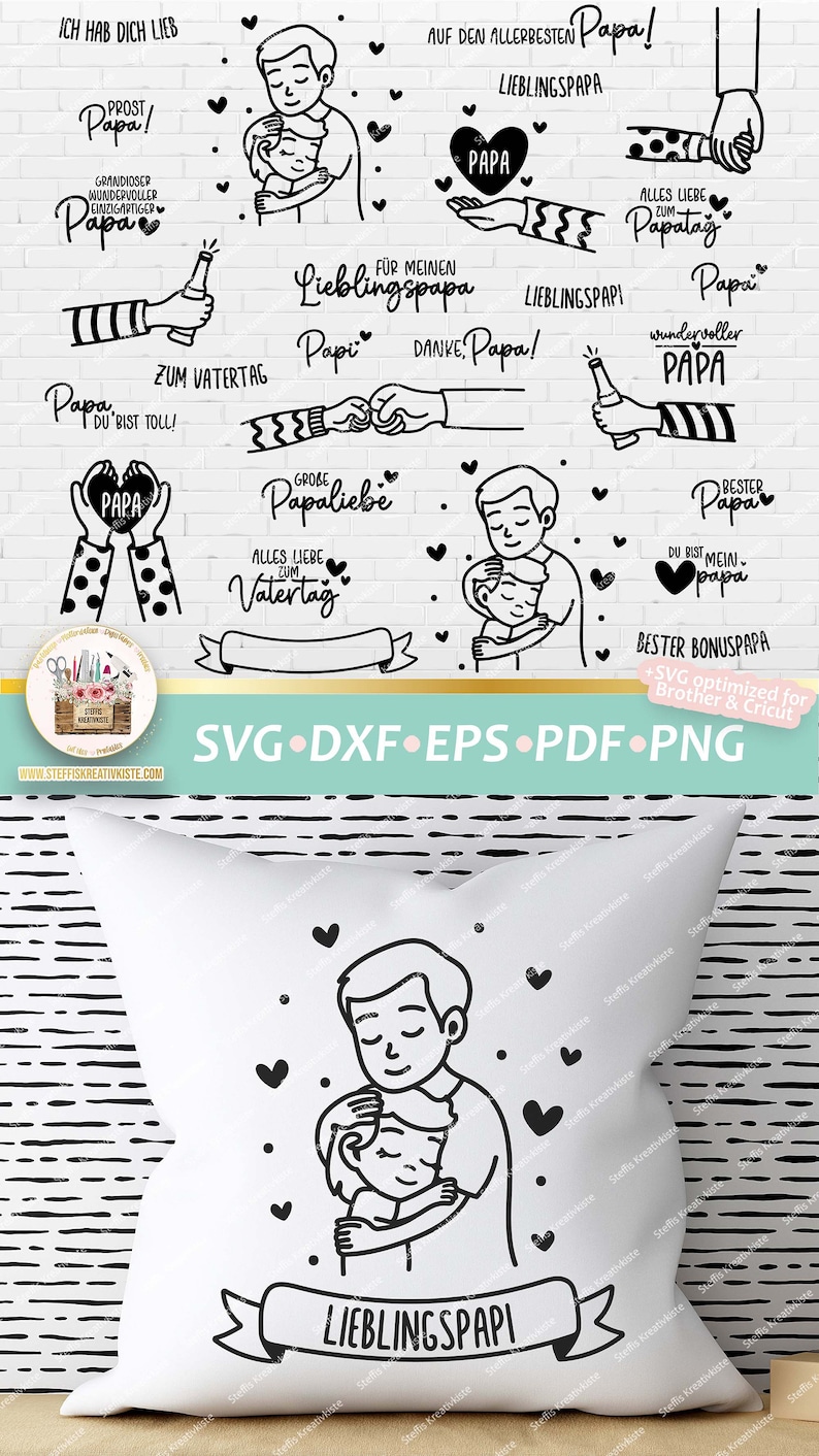 Cut File Fathers Day Bundle SVG, Fathers Day Printable, Cut File Hands, Fathers Day Sayings, German Sayings, Fathers day commercial, Dad SVG image 10