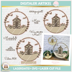 Maritime Wreath and Loop SVG, Beach House Wreath SVG, Laser File Beach House, Maritime Door Wreath SVG, Maritime Cutting File, Commercial