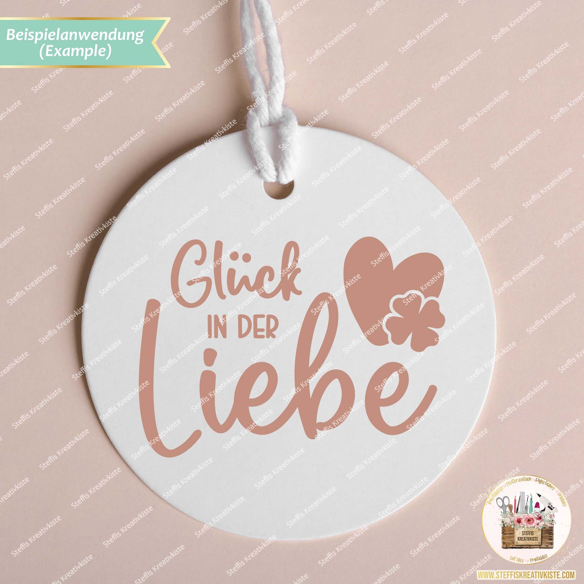 Plotterdatei Glück Sprüche und Schriftzüge in SVG Digistamp Etsy.de