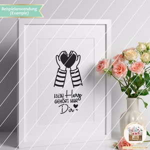 Plotterdatei Valentinstag SVG, Liebe Sprüche, Valentinstag Laserdatei, Liebe Hände, Plotterdatei Hochzeit, DXF Liebe, Hände SVG Bild 6