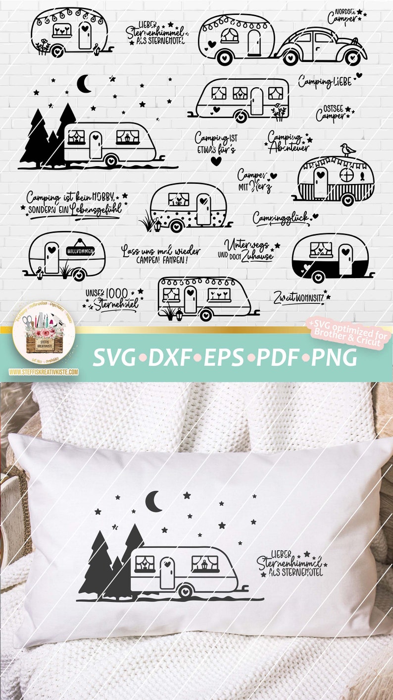 Plotterdatei Camping Wohnwagen SVG, Plotterdatei Camper, Camping Sprüche, Digistamp Camping, Digstamp Wohnwagen, Camping gewerblich Bild 9