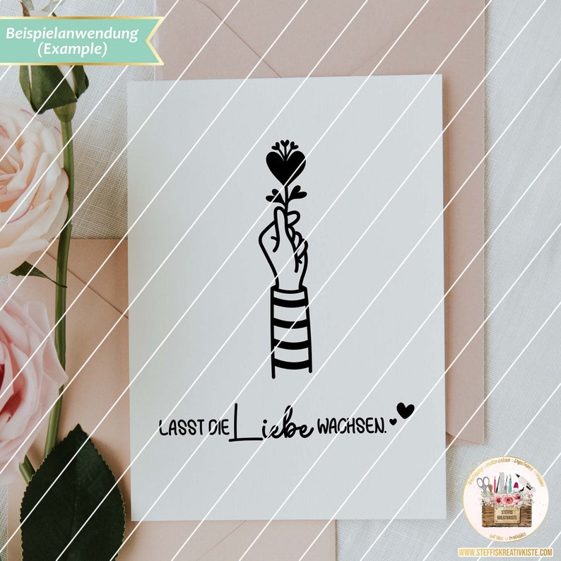 Plotterdatei Valentinstag SVG, Liebe Sprüche, Valentinstag Laserdatei, Liebe Hände, Plotterdatei Hochzeit, DXF Liebe, Hände SVG Bild 2