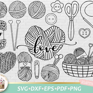 Cut file knitting, illustrations knitting, knitting bundle SVG, knitting SVG, digital stamps knitting, sublimation knitting, knitting DXF